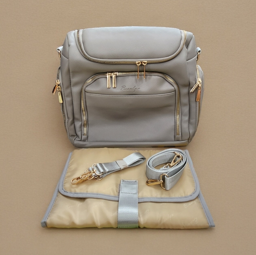 Diaper Bag Backpack Crossbody multi-compartments + Cardholder Wallet included